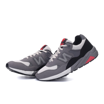 ZNPNXN Men's Fashion Fashion Sneakers Suede +Tull Shoes Running Shoes Walking Shoes (Grey)  