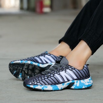 ZNPNXN Men's Fashion Sneakers PU Running shoes Spots Shoes (Blue)  