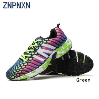 ZNPNXN Men's Fashion Sneakers PU Running shoes Spots Shoes (Green)  
