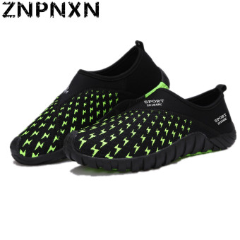 ZNPNXN Men's Fashion Sneakers Tulle Running shoes Walking Shoes (Black)  