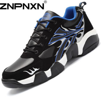 ZNPNXN Woman Couple Breathable Shoes Sports Casual Shoes (Black/Blue)  