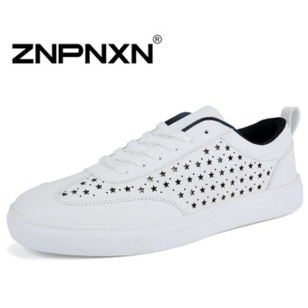 ZNPNXN Woman Fashion Casual Lovers Skater Shoes (White)  