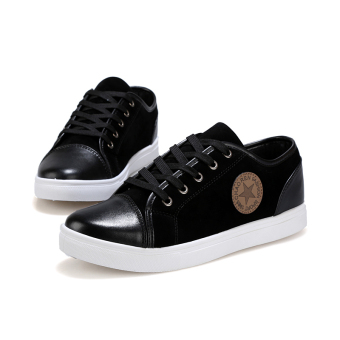 ZNPNXN Women's Fashion Sneaker Low Cut Skater Shoes (Black)  