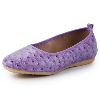 ZNPNXN Women's Flat Shoes Casual Loafers (Purple) - Intl  