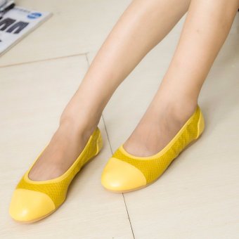 Znpnxn Women's Flat Shoes Casual Loafers (Yellow) - Intl  
