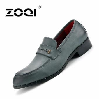 ZOQI man's formal low cut Retro style advanced PU casuall Shoes(Blue) - intl  