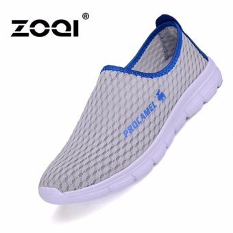ZOQI Men's and Women's Fashion Sports Shoes Mesh Sneaker (Grey) - intl  