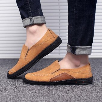 ZOQI Men's Fashion Casual Shoes Low Cut Formal Shoes(Khaki) - intl  
