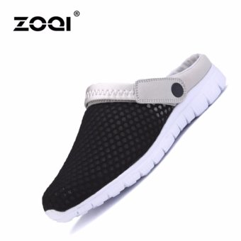 ZOQI Men's Fashion Hollow Slip-Ons Mesh Shoes(Black) - intl  