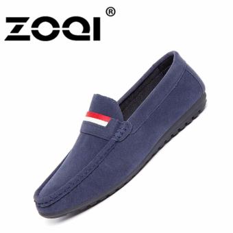 ZOQI Men's fashion Slip-Ons Casual Shoes Loafers Flat Shoes (Blue) - intl  
