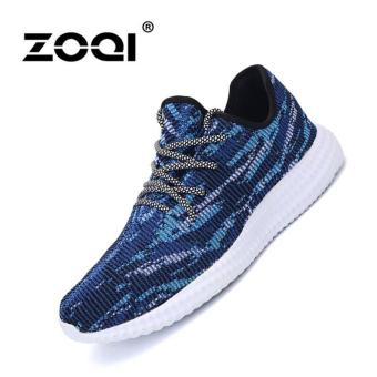 ZOQI Men's Fashion Sneaker Fly-knit Sport Shoes Running Shoes (Blue) - intl  