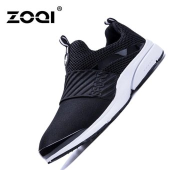 ZOQI Soft Bottom Running Shoes Simple And Breathable Fashion Sneaker(Black) - intl  