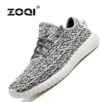 ZOQI Summer Man's Fashion Sneakers Sport Casual Breathable Comfortable Shoes-Grey  