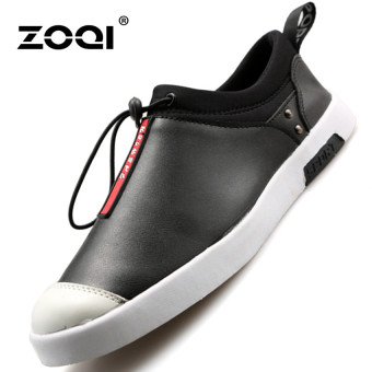 ZOQI Summer Man's Slip-Ons&Loafers Fashion Casual Breathable Comfortable Shoes-Black  