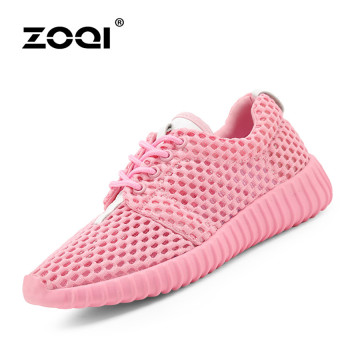 ZOQI Summer Woman's Fashion Sneakers Sport Casual Breathable Comfortable Shoes (Pink) - Intl  