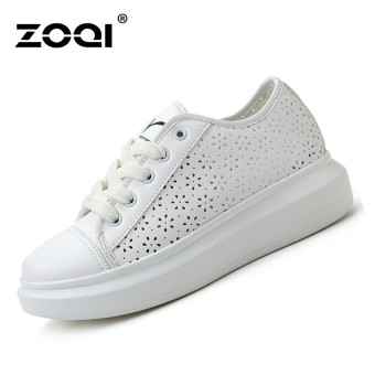 ZOQI Summer Woman's Fashion Sneakers Sport Casual Breathable Comfortable Shoes (White) - Intl  