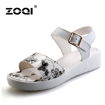 ZOQI Woman's Fashion Flat Sandals Casual Breathable Comfortable Shoes/Sandals (White) - Intl  