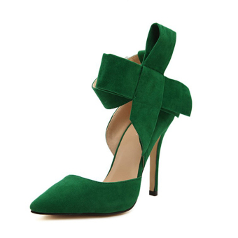 ZOQI woman's fashion Heels Pumps bow-knot especially shoes (Green) - intl  