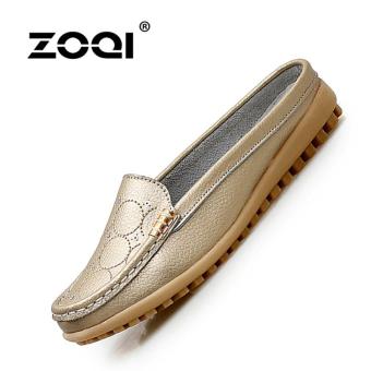 ZOQI Women's Fashion Flat Shoes Slip-Ons & Loafers (Gold) - intl  