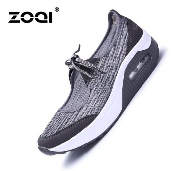 ZOQI Women's Fashion mesh breathable sneaker light walking shoes(grey) - intl  
