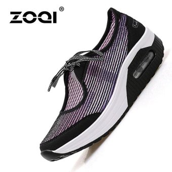 ZOQI Women's Fashion mesh breathable sneaker light walking shoes(purple&pink) - intl  