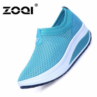 ZOQI Women's Mesh Breathable Sports Shoes Running Shoes (Blue) - intl  