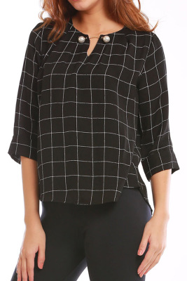 Zowie Tops with Collar Detail L2432 - Hitam  