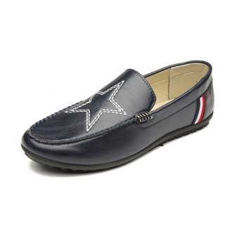 ZUNCLE Men's Doug Casual British Soft Bottom Slip Loafer Shoes(Blue)  