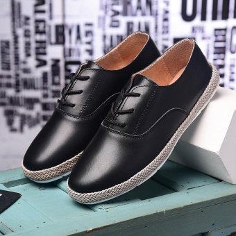 ZUUCEE 2017 spring and summer new leisure Le Fu shoes leather flat flat with flat shoes a pedal lazy shoes shoes?black? - intl  
