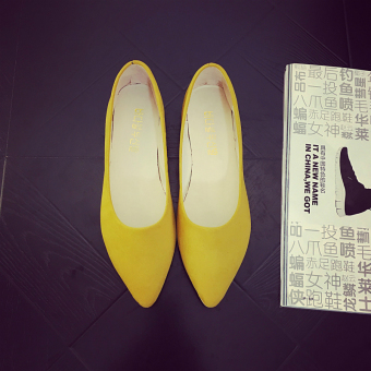 ZUUCEE Women's Fashion Single Shoes Ladies Flat Shoes (Yellow) - intl  