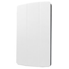 8.3 Inch Karst Texture Horizontal Flip Solid Color Leather Case with Three-Folding Holder for LG G Pad X8.3(White)
