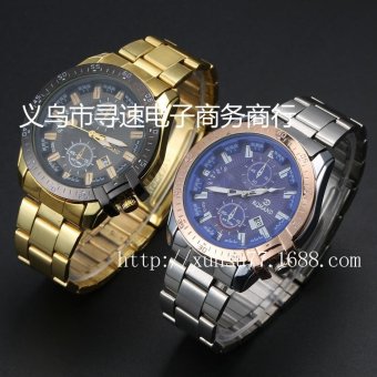 1 pcs The classic hot explosion models men Steel Watch Mens watch wholesale business series - intl  