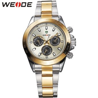 [100% asli] weide jam kuarsa pria jam tangan olahraga merek Fashion atas Stainless Steel tahan air jam tangan militer 3309 - International  