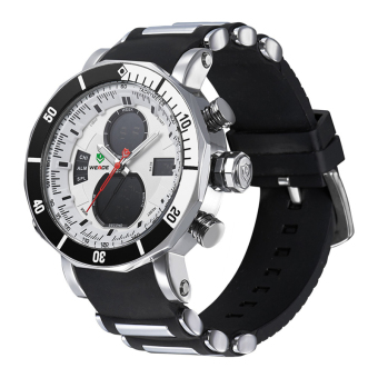 [100% Genuine]WEIDE Men Sports Watches Waterproof Military Quartz Digital Watch Alarm Stopwatch Dual Time Zones Wristwatch 5203 - intl  