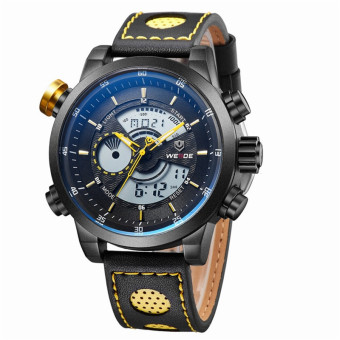 [100% Genuine]WEIDE Men's Fashion Casual Sports Watch Quartz Digital LED Back Light Military 30m Waterproof Men Watches  
