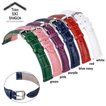 20Mm Bamboo COLOR Tali Jam Kulit Leather Buckle Watch Band Strap  