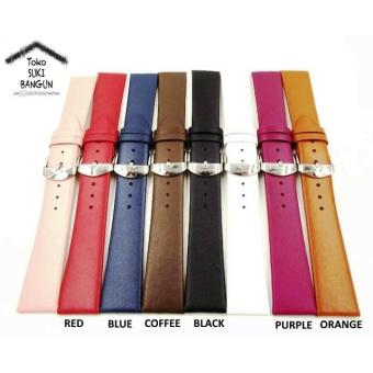 20Mm Tali Jam Kulit Smooth Grain Leather Cow Split Watch Strap Band  