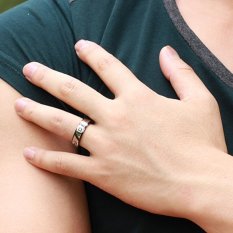 360DSC “True Love” Titanium Couples Ring GJ265 (Width 6mm, Male) Black