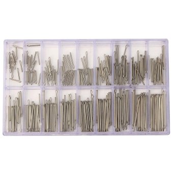 360Pcs 8-25mm Stainless Steel Watch Band Link Cotter Pins Tool Case Watchmaker - intl  