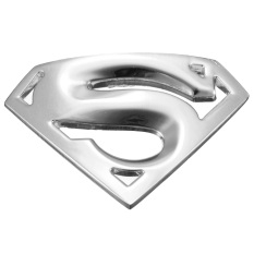 3D Metal Superman Auto Car Vehicle Logo Motorcycle Emblem Badge Sticker Decal Silver (Intl)