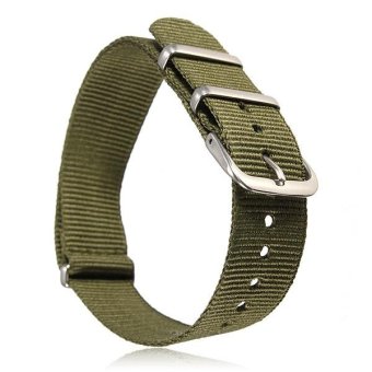 3pcs Universal 18mm Durable Men's Military Nylon Wrist Watch Band Strap 260mm 31# - intl  