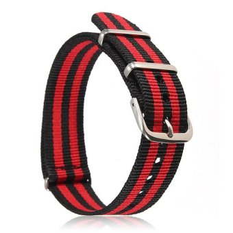 4pcs Universal 18mm Durable Men's Military Nylon Wrist Watch Band Strap 260mm 18# - intl  