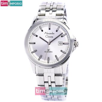 Alexandre Christie 8402 - Jam Tangan Wanita - Strap Stainless Steel - Putih Silver  