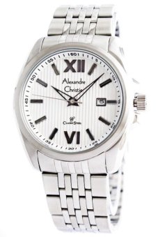 Alexandre Christie - Jam Tangan Pria - Silver White - Stainless Steel - AC 8426 MSW  