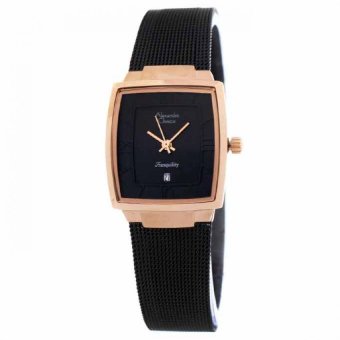 Alexandre Christie Women's 8329 - Jam Tangan Wanita - Black Rosegold  