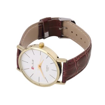Allwin New Brand Hot Men's Fashionable Leather Retro Watch Leather Wristwatch Coffee  