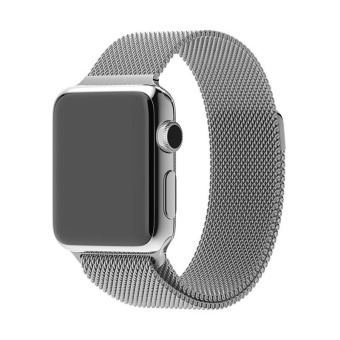Apple Watch Band Milanese Loop Mesh Stainless Steel Strap Freely Fully Magnetic Closure Clasp Strap for Iwatch 38mm [HS] - intl  