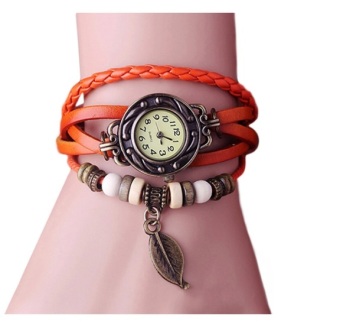 BEST GROSIR JAM KEPANG GELANG/ TRIBAL / LILIT / VINTAGE / INDIAN - ORANGE  