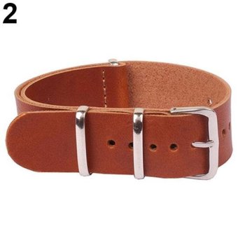 BODHI Men Fashion Faux Leather Pin Buckle Wrist Watch Strap Watchband 22mm (Brown) - intl  