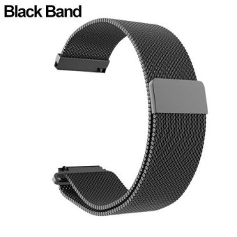 BODHI Mesh Stainless Steel Strap Band + Metal Frame for Fitbit Blaze Wrist Watch (Black Band) - intl  